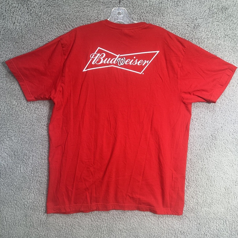 Washington Nationals x Budweiser x American Apparel T Shirt XL Red‎ 2-Side Tee